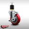 Service Caster 4'' SS Red Poly Swivel 1-7/8'' Expanding Stem Caster with Brake SCC-SSEX20S414-PPUB-RED-TLB-178 - alternate 2
